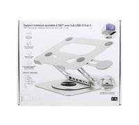 TNB iClick 360 adjustable notebook stand with detachable 6in1 hub aluminum