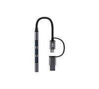 T'nB iClick - Concentrateur (hub) - ultra mince - 1 x SuperSpeed USB 3.0 + 3 x USB 2.0 - de bureau