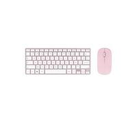 T'nB Clavier et souris Bluetooth, aluminium, rechargeable, souris silencieuse – Rose