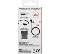 TNB INFLUENCE - Pack de 2 microphones cravate port jack - noir