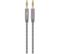 TNB Câble jack nylon 3,5/3,5 mm - noir/blanc Noir G