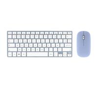 T’NB Clavier et Souris sans Fil Bluetooth, Clavier Aluminium, Design Coloré, Rechargeable Haute Autonomie, Souris Silencieuse, Compatible Windows - Bleu
