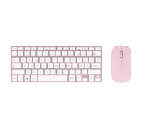 T'nB Clavier et souris Bluetooth, aluminium, rechargeable, souris silencieuse – Rose