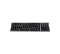 T'nB KBWPRO Clavier Bluetooth AZERTY Français Noir/Gris - Pavé Numérique, Batterie 360mAh, Port USB-C, Compatible Windows/macOS, Dimensions 380x130x25mm