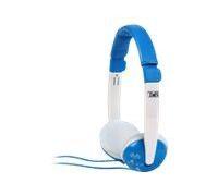 T'nB KIDS SOUND - Écouteurs - circum-aural - filaire - jack 3,5mm - blanc, bleu - pour Apple iPhone 3G, 3GS, 4; iPod (4G, 5G); iPod classic; iPod mini; iPod nano; iPod touch