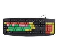 T'nB Clavier pour enfants AZERTY filaire coloré – apprentissage alphabet et chiffres