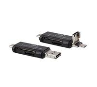 T'nB Lecteur de cartes SD/Micro SD – USB-C, USB et Micro USB – Noir
