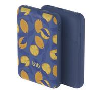 T'nb - Batterie de Secours 5000mAh Compatible MagSafe, Design Flower, Option de Charge Filaire Ultra-Rapide USB-C de 20W - Bleu