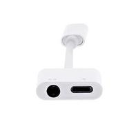T'nB - Lightning vers prise casque/adaptateur de charge - Lightning mâle pour Lightning, prise audio de 3,5 mm femelle - 12 cm - blanc