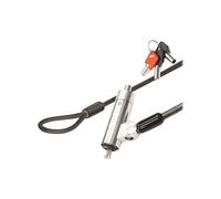 T'nB MCAV3IN1KEY - Serrure de Sécurité à Câble 1800mm, Ø5mm, PVC/Acier, Gris - Inclus 2 Clés - Dimensions Emballage 125x170x25mm