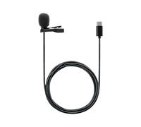 T'nB Microphone cravate filaire USB-C 2 m – idéal pour streamers et youtubeurs – Noir
