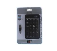 T'nB MPV1 Pavé Numérique USB Noir 19 Touches pour Portable, Raccourcis Navigateur, Tab, Email, Calculatrice, Compatible Windows, Voyants LED
