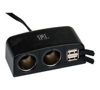 T'nB ACGP035221 Multiprise allume-cigare 2 prises AC + 2 prises USB