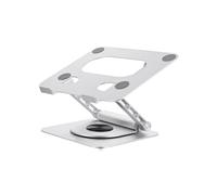 T'nB NBSTANDHUB Support Aluminium Rotatif 360° pour Notebook/Tablette jusqu'à 16" avec Hub USB 2.0, USB-C 3.2 Gen 1, HDMI, RJ-45 - 260x225x35mm