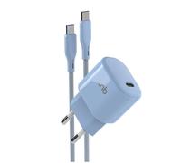 T'nB - Pack de charge secteur 1 USB-C 30W + câble USB-C Power Delivery bleu