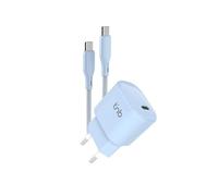T'nB - Pack De Charge Secteur, Charge Rapide 30W avec Câble USB-C 1,5 m | Technologie GaN Compacte, Power Delivery, Multi Protections, compatible avec Smartphone, Tablette, Console et PC, Bleu
