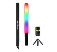 T'nB - Pack Tube Lumineux LED RGB Portable - Influence Pro, Éclairage Blanc et RVB, 3 Tons Blancs, Effets Dynamiques, Télécommande, Mini Trépied, Batterie USB-C Rechargeable - Noir