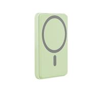 T'nB PBUMAG5GR Batterie Externe 5000mAh Recharge Sans Fil 15W MagSafe USB-C 20W Vert, Port USB Type-C, 68x16x143mm