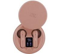 T'nB - Ecouteurs Bluetooth 5.1, TWS sans Fil Semi Intra-Auriculaires avec Microphone Intégré, Autonomie Jusqu’à 20 Heures d’Ecoute, Indicateur de Charge, Contrôle Tactile, SHINY2 - Rose