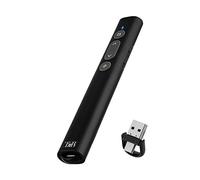 T'nB SlidePoint - Laser de Présentation Sans Fil, Rechargeable, USB-C | Dongle 2 en 1 USB-A et USB-C, Commandes Diapo et Contrôle du Volume, Voyant D’Activation, Rechargeable, Noir