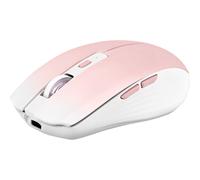 T'nB - Souris - double connexion, rechargeable - 6 boutons - sans fil - 2.4 GHz, Bluetooth - récepteur sans fil USB - rose