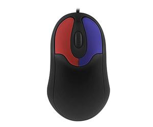 T'nB - Souris Enfant pour Apprentissage, Clics Colorés, Toucher Doux Rubber, Filaire USB-A, Connexion Facile Plug & Play - Noir