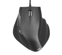 T'nB - Souris Ergonomique Filaire, Large Et Ultra Confortable, Souris Optique pour Droitiers avec 1600 DPI, Compatible avec Les Ordinateurs Portables, PC/Mac - Noir