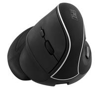 T'nB - Souris - ergonomique - vertical et rechargeable - optique - 6 boutons - sans fil - 2.4 GHz, Bluetooth - récepteur sans fil USB - noir