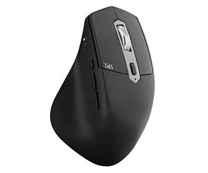 T'nB Souris Mento - Souris Triple Mode Bluetooth, USB-A et USB-C, Rechargeable Haute Autonomie, Haute Précision 2400 DPI, Ultra Confortable Prise en Main Naturelle, 7 Boutons - Noir