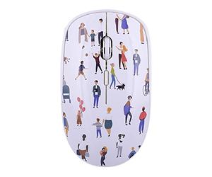 T'nB - Souris sans Fil 2.4 GHz Design Exclusiv, Récepteur USB-A, Confortable Toucher Doux, Pile Longue Durée avec Mode Veille Automatique, Illustration Life