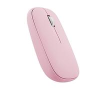 TNB Souris sans fil ambidextre 2 en 1 Iclick - Bluetooth et dongle USB - Rose