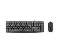 T'nB - Ensemble clavier et souris TNB Bridge - Clavier AZERTY, souris filaire USB - Noir