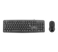 T'nB - Ensemble clavier et souris TNB Bridge - Clavier AZERTY, souris filaire USB - Noir