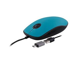 T'nB Sunset - Souris Filaire USB-A et USB-C - Bleu