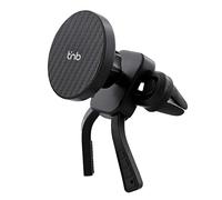 T'nB - Support Aimanté pour Grille d'Aération Carbone Support Smartphone, Fixation MagSafe Ultra Fiable, Rotation 360° Aluminium, Installation Facile Voiture - Noir