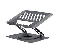T'nB - Support Ajustable et Rotatif 360°, métal, Notebook jusqu'à 17 Pouces, Pads antidérapants - Aluminium