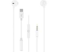 T'nB Écouteurs filaires Sweet – avec micro – Jack 3,5 mm / USB-C – Blanc