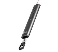 TNB Télécommande pointer laser spotlight rechargeable Airprensenter - 4 modes de présentation - Dongle USB-A et C - Gris