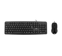 T'nB - Ensemble clavier et souris TNB Bridge - Clavier AZERTY, souris filaire USB - Noir