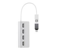 T'nB Hub USB-A vers USB-A et C – 4 ports – Gris