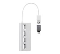 T'nB Hub USB-A vers USB-A et C – 4 ports – Gris