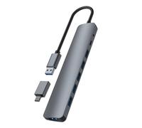 T'nB TNB Selfpowered 7Port USB Hub Refined Aluminum Design 7 USB 2.0 Ports