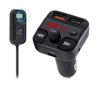 T'nB Transmetteur FM Bluetooth Ultime FMCT10 – Bluetooth 5.0, 2x USB-A, 1x USB-C 30W, Noir