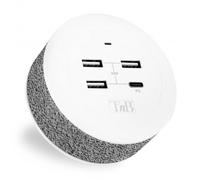 TNB UQCHPD30W - ICONIQ - Station de charge USB-C PD 18W + USB 2.4A - gris/blanc