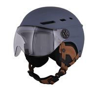 T'nB Casque vélo Visor Urban Moov – Visière transparente, molette réglable, caches-oreilles – M Bleu