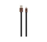 T'nB WOODLE - Câble USB - USB (M) pour 24 pin USB-C (M) - 5 V - 2.4 A - 2 m - noir