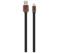 T'nB WOODLE - Câble USB - USB (M) pour USB-C (M) - 5 V - 2.4 A - 2 m - noir