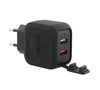 T'nB XTREMWORK ProSerie - Adaptateur secteur - 30 watt - 3 A - QC 3.0 - 2 connecteurs de sortie (USB) - noir