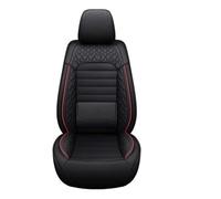 tnbru Housses Siège Auto Housse Siège Voiture Universelle 5 Places Cuir Soie Glacée Support Lombaire Fixe Quatre Saisons Adaptée Plupart des Voitures Lot Housses Siège Voiture(Black)