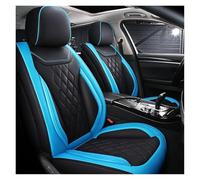 tnbru Housses Siège Auto Housses Siège Voiture Universelles Cinq Places Cuir Quatre Saisons Adaptées Plupart des Voitures SUV Véhicules Tout-Terrain Lot Housses Siège Voiture(Black and Blue)